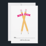You are All Write Valentine day Card<br><div class="desc">Featuring pencils and flags</div>