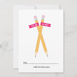 You are All Write Valentine day Card