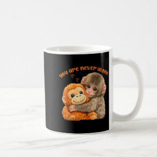 You are alone punch the cute baby monkey meme coffee mug