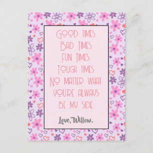 You Are Always Be My Side Valentine Postcard