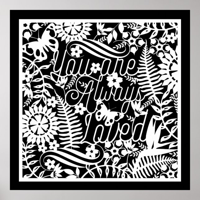 You are Always Loved Paper Cut Style Poster (Front)