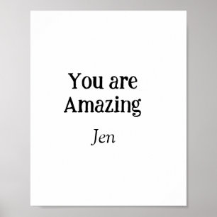 you are amazing add your name text image editable poster