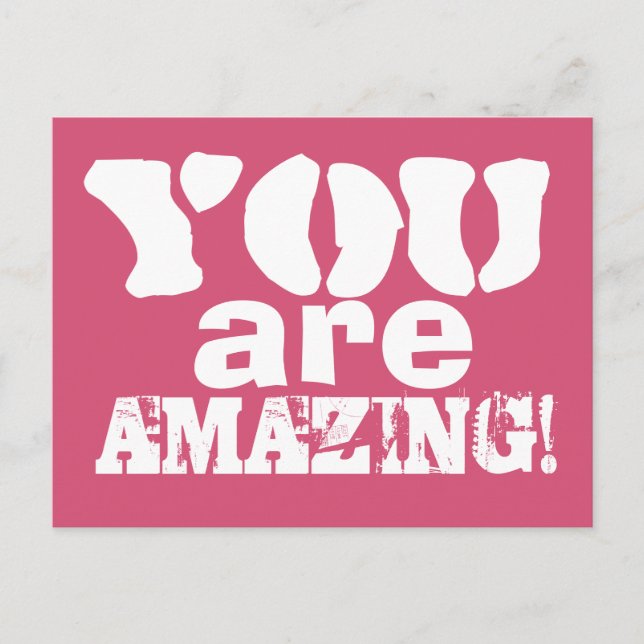 You are Amazing Inspirational Postcard (Front)