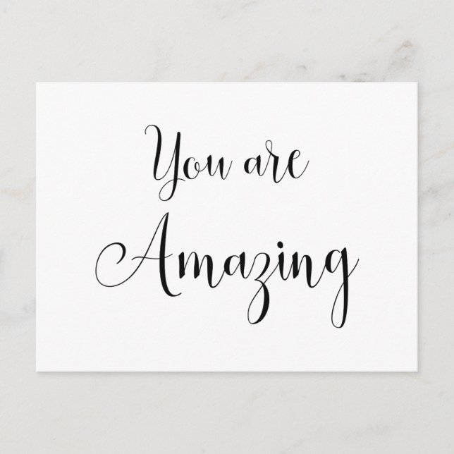 You are Amazing, Inspiring Message Postcard (Front)