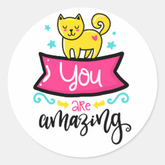 You are Amazing Kitty Cat Sticker Set