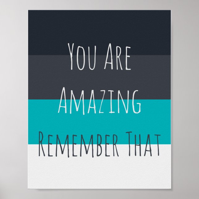 You Are Amazing Living Room Wall Art Poster (Front)