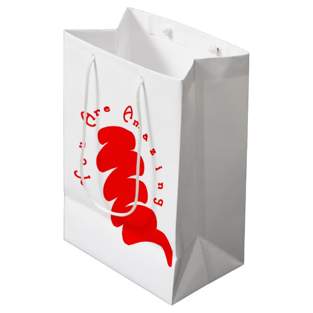 You are amazing! medium gift bag (Front Angled)