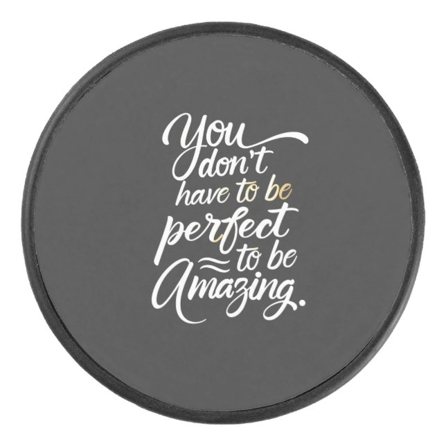 You Are Amazing Motivational  Hockey Puck (Front)