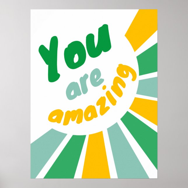 You are Amazing positive affirmation poster (Front)