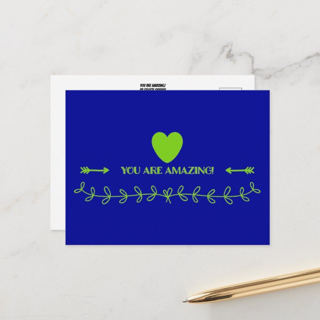 You Are Amazing! Postcard (Front/Back In Situ)