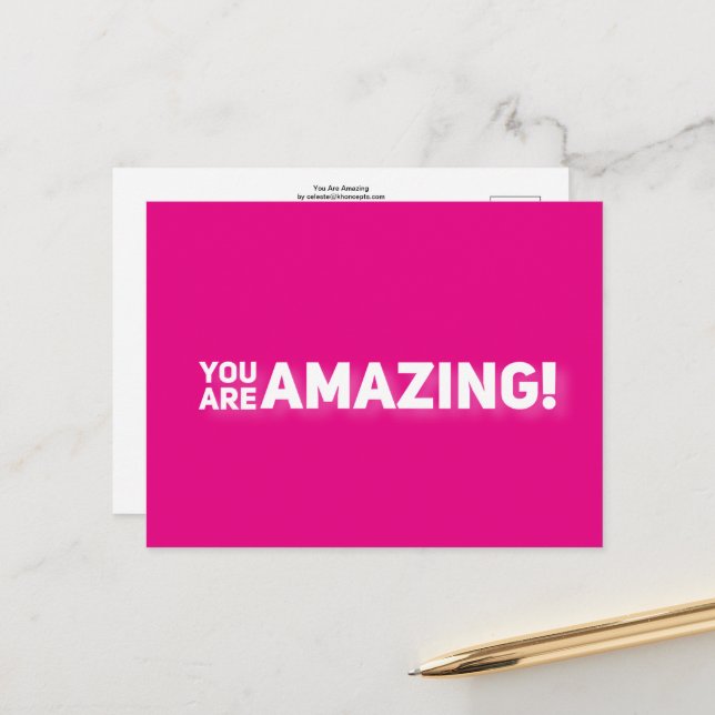 You are amazing!  postcard (Front/Back In Situ)
