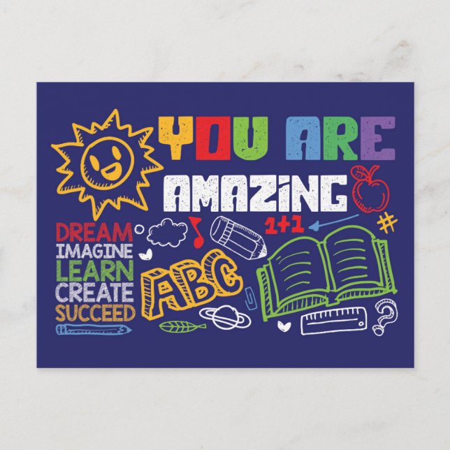 You are Amazing Postcards - Motivational Cards (Front)