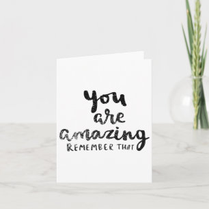 You Are Amazing Remember That' Suicide Prevention  Card
