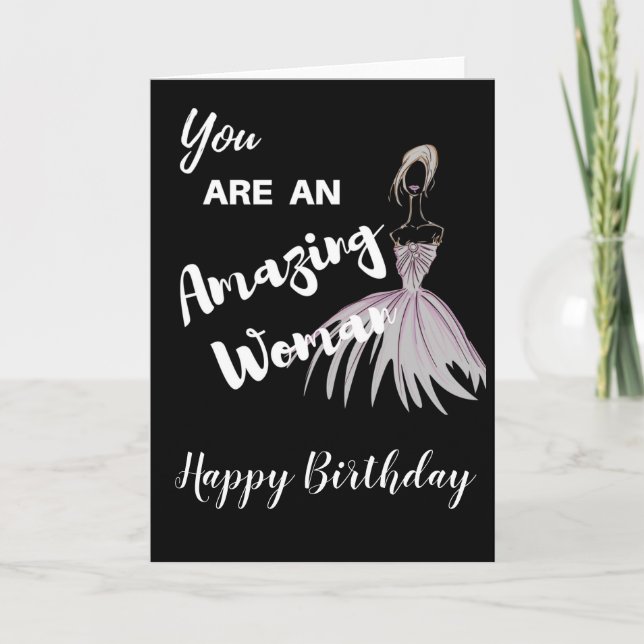 You are an amazing woman birthday card (Front)