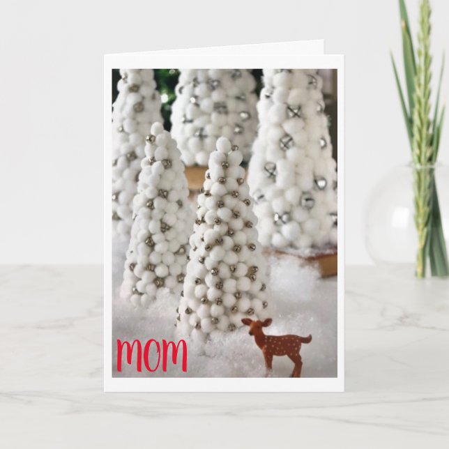 YOU ARE AN "ANGEL"  ****MOM**** AT CHRISTMAS HOLIDAY CARD (Front)