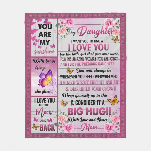 You are and Straighten your crown - For daughter  Fleece Blanket (Front)