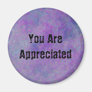 You Are Appreciated Abstract Purple Work Employee Magnet