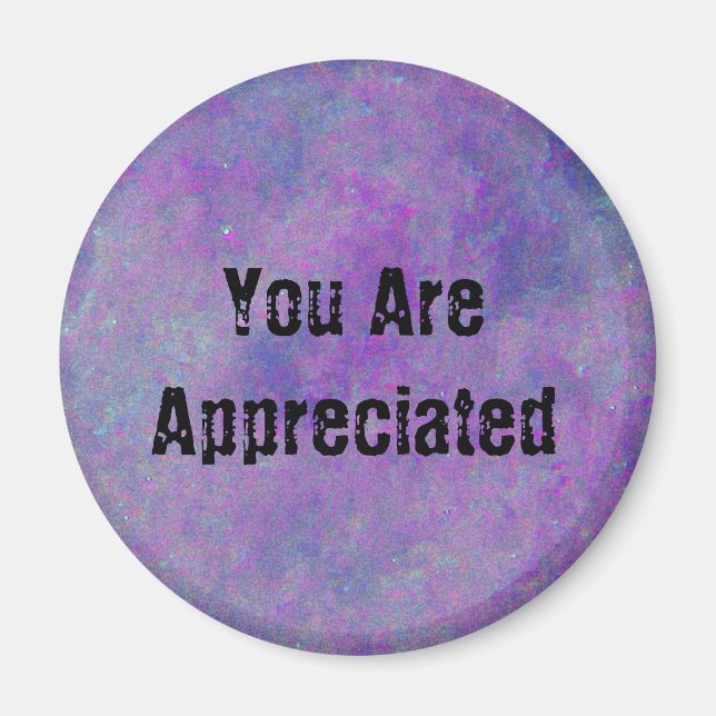 You Are Appreciated Abstract Purple Work Employee Magnet (Front)