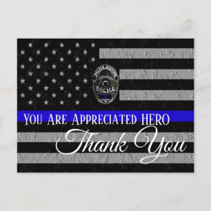 YOU ARE APPRECIATED THANK YOU SUPPORT POLICE POSTCARD