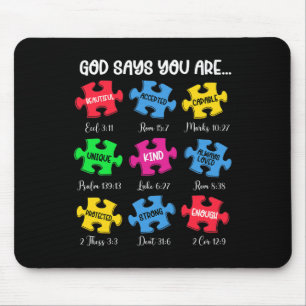 You Are Autism Awareness Puzzle Bible Verses Chris Mouse Mat