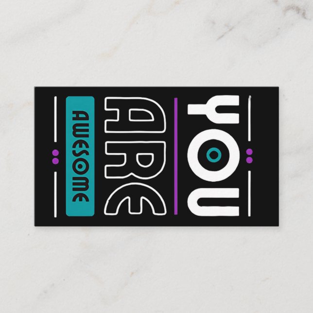 You are awesome motivational saying  business card (Front)