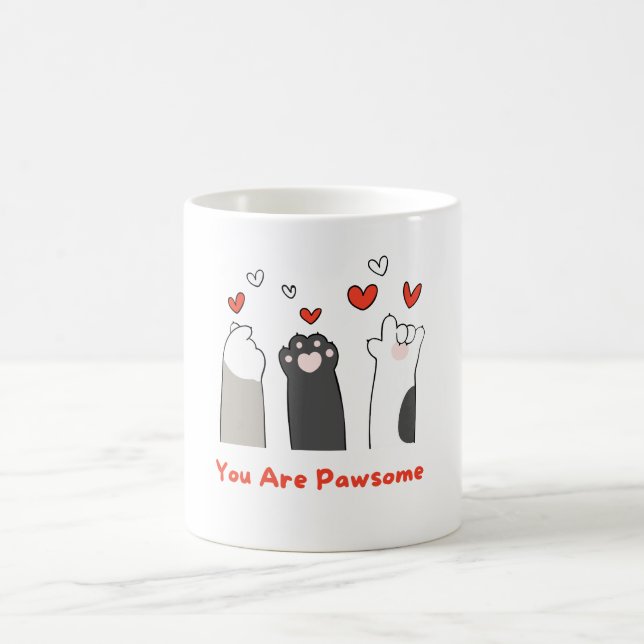 You are awesome | pawsome coffee mug (Center)