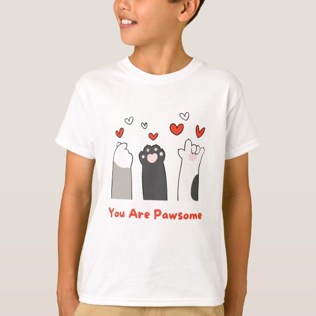 You are awesome | pawsome T-Shirt (Front)