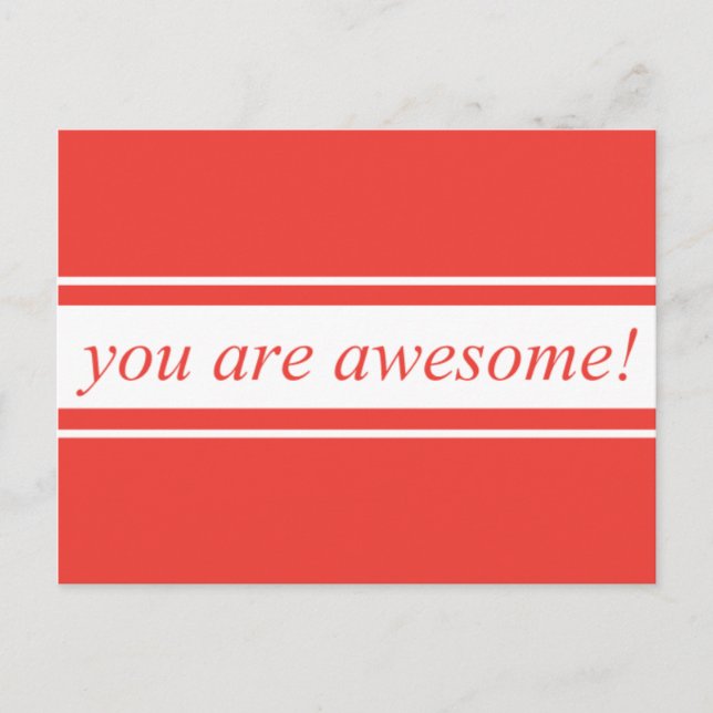 You are awesome postcard (Front)