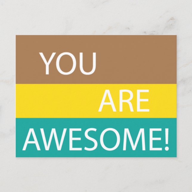 You are awesome postcard (Front)