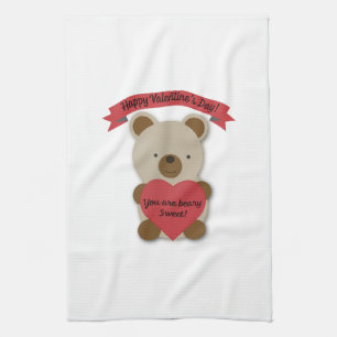 You are Beary Sweet Valentine's Day Bear Tea Towel