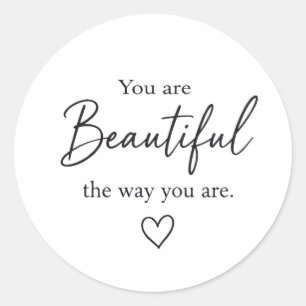 You Are Beautiful Aesthetic Motivational Sticker