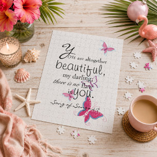 You are beautiful Bible Scripture butterfly Jigsaw Puzzle