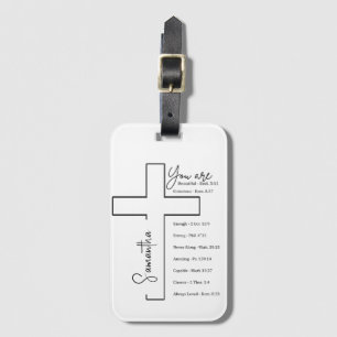 You are beautiful cross personalised luggage tag