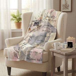 You are beautiful graduation personalised  fleece blanket