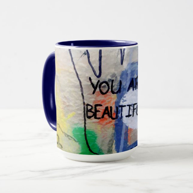 You Are Beautiful Graffiti Mug (Front Left)
