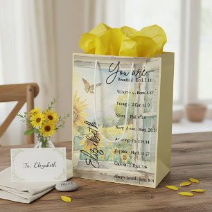 You are beautiful personalised Fleece Blanket Medium Gift Bag