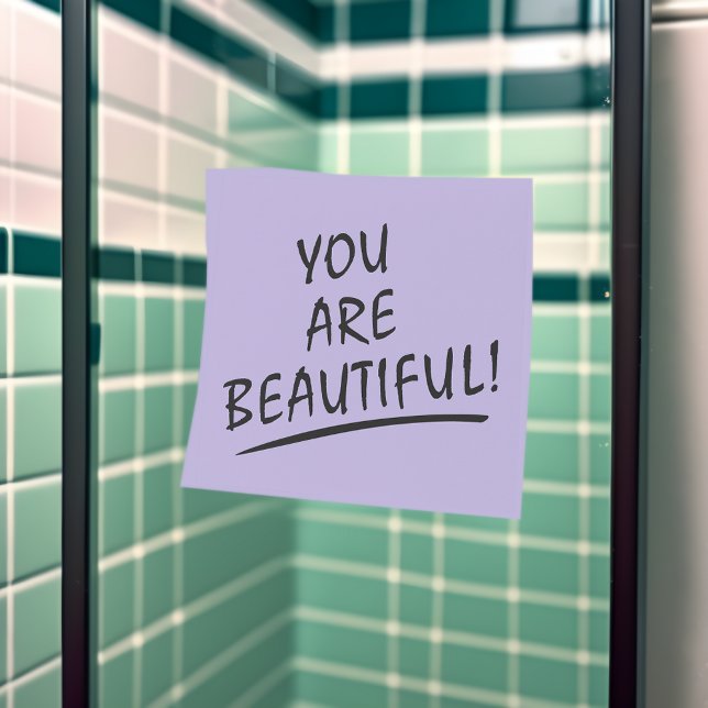 You Are Beautiful Positive Post-it Notes (Spread kindness via post it notes.)