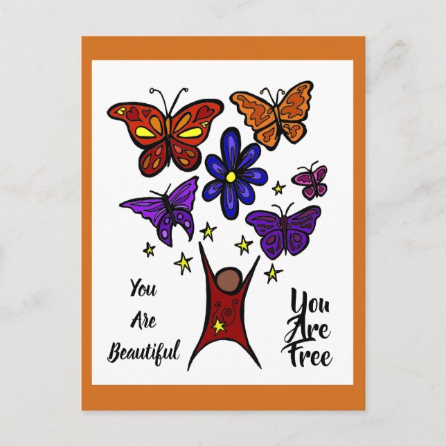 You are beautiful postcard (Front)