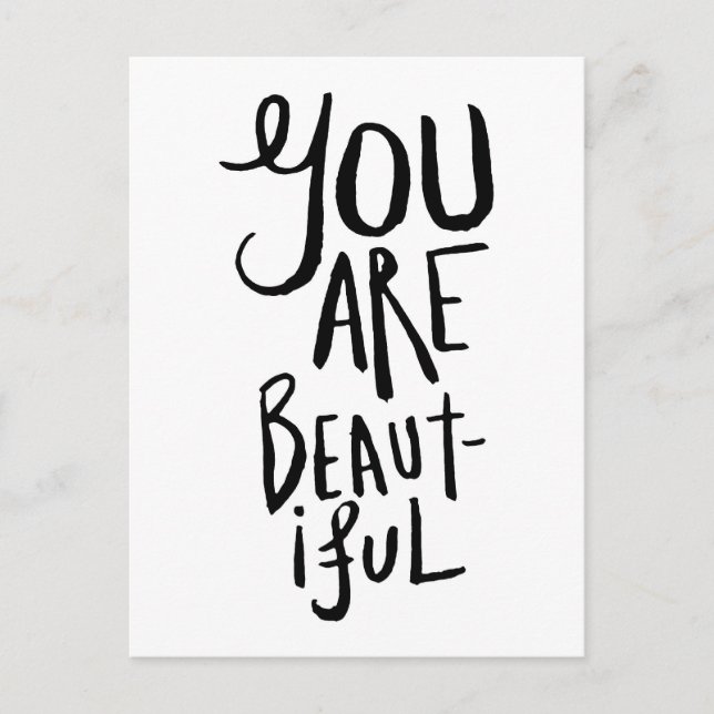 YOU ARE BEAUTIFUL POSTCARD (Front)
