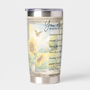 You are: Beautiful, scriptures personalised Insulated Tumbler