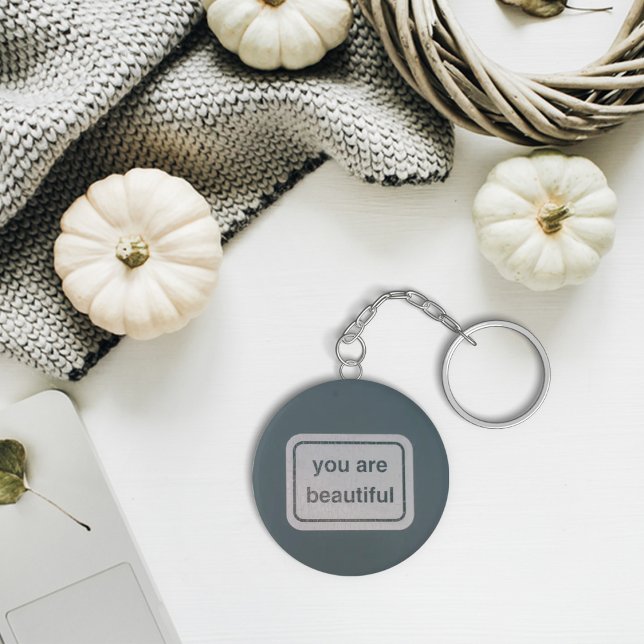 You are beautiful text keychain (You are beautiful text keychain
)