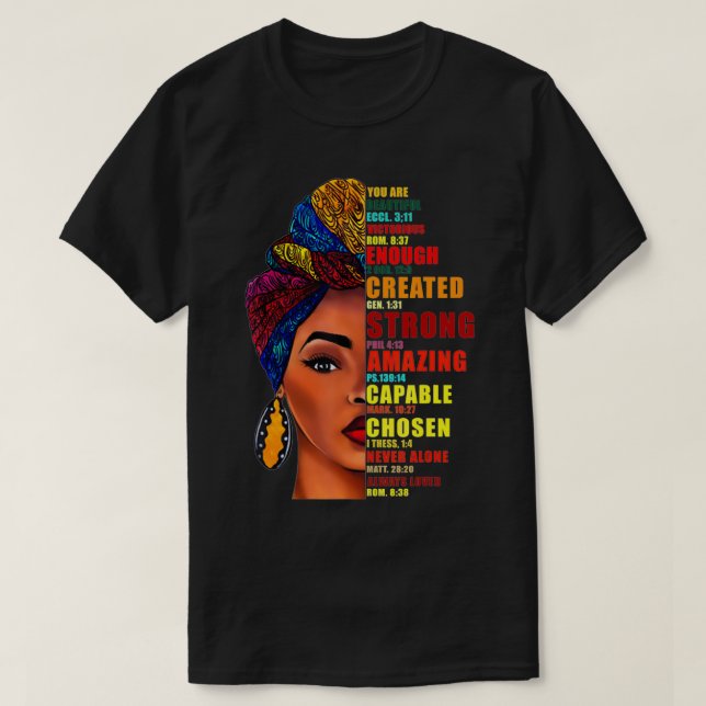 You are Beautiful Victorious Enough Created Strong T-Shirt (Design Front)