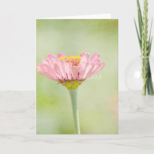 You are Beautiful Zinnia flower Card