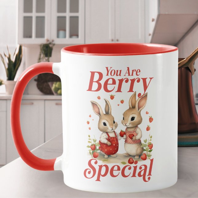 You Are Berry Special Bunnies And Hearts Mug (You Are Berry Special Bunnies And Hearts Mug)
