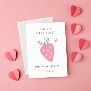 You are Berry Sweet Classroom Valentine's Day Card