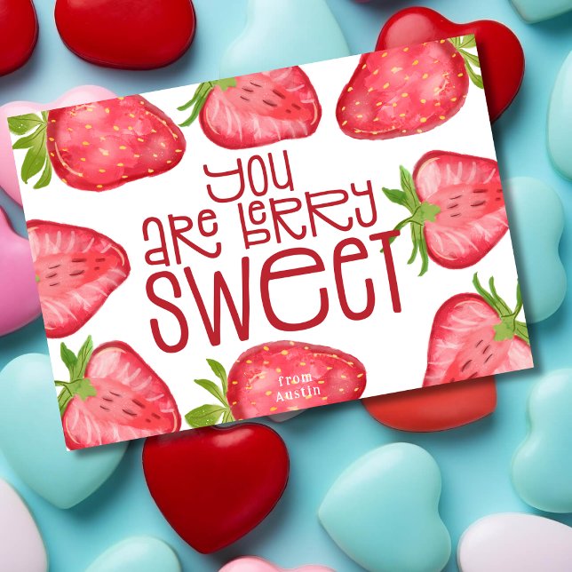 you are berry sweet funny valentine's day holiday card (Creator Uploaded)