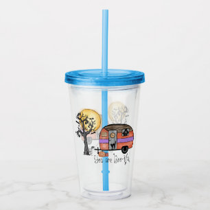 You Are Boo-tiful – Camper Van with Spooky Tree Acrylic Tumbler