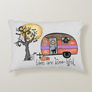 You Are Boo-tiful – Camper Van with Spooky Tree Decorative Cushion
