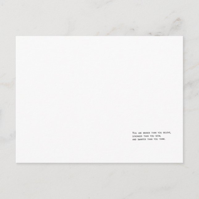 You are braver than you believe postcard (Front)