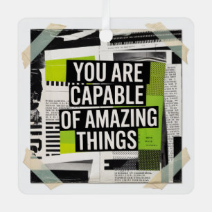You Are Capable Of Amazing Things Metal Tree Decoration